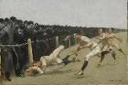 Frederic Remington Touchdown, Yale vs. Princeton, Thanksgiving Day Spain oil painting artist